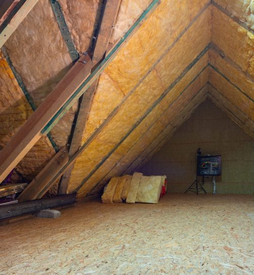 Thermal insulation of the attic in the house